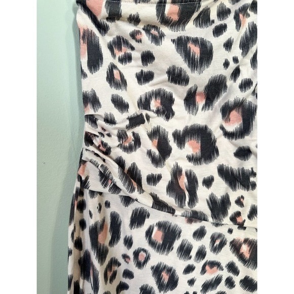 Kardashian Kollection Asymmetrical Leopard Dress S‎ leopard knee length #522 - Picture 4 of 12